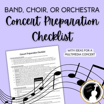 Preview of Concert Preparation Checklist for Band or Orchestra