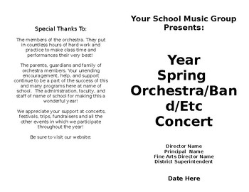 Preview of Concert Program
