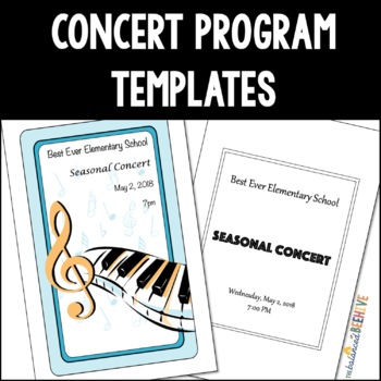 Preview of Concert Program Templates