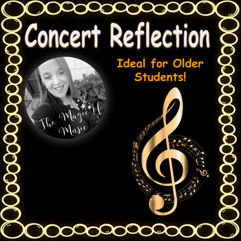 Preview of Concert Reflection Worksheet (for older students)