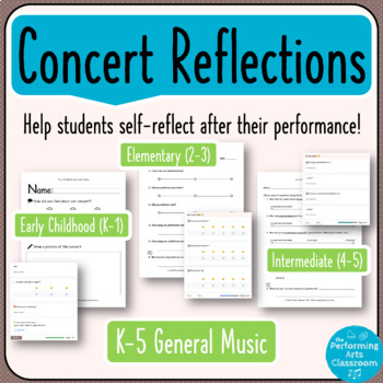 Preview of Concert Reflections for K-5 General Music