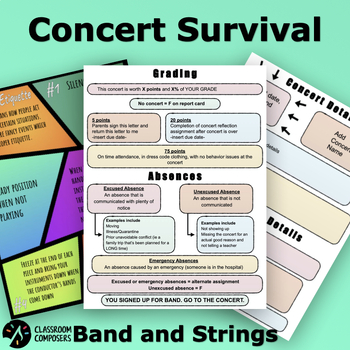 Preview of Concert Survival Kit | Band and Orchestra