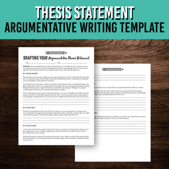 thesis argumentative template