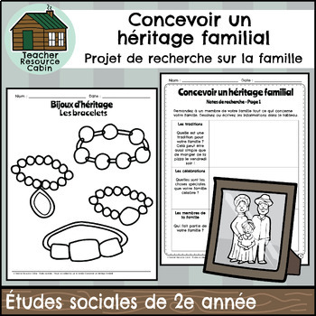 Preview of Projet de recherche sur la famille (Grade 2 FRENCH Social Studies)