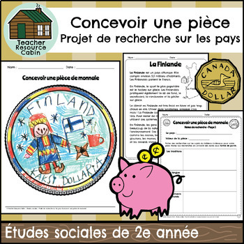 Preview of Projet de recherche sur les pays (Grade 2 Ontario FRENCH Social Studies)