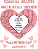 Valentines Day math: Concha Math hearts