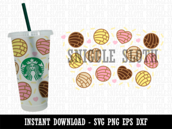 Preview of Concha Pan Dulce Sweet Mexican Bread Starbucks 24oz Venti Cold Cup