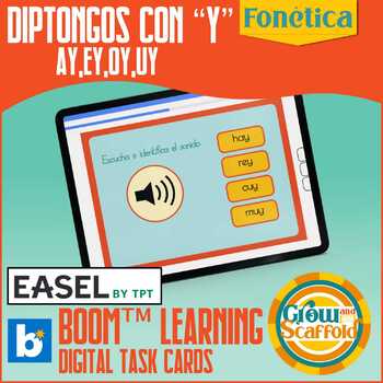Preview of Conciencia fonológica: Lectura de diptongos ay, ey, oy, uy 