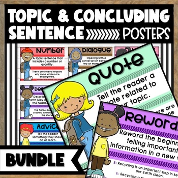 Preview of Concluding Sentence and Topic Sentence Posters for Writers Workshop
