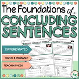 Concluding Sentences Differentiated Lesson with Digital & 