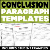 Conclusion Paragraph Templates - Differentiated Skeletons 