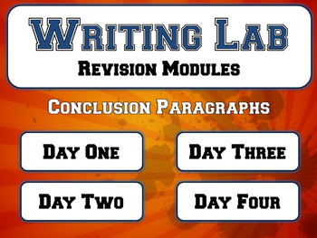 Preview of Conclusion Paragraphs - Writing Lab Revision Module