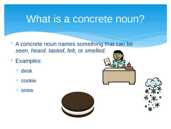 Preview of Concrete & Abstract Nouns--powerpoint & worksheets