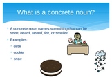 Concrete & Abstract Nouns--powerpoint & worksheets