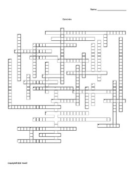 Concrete Vocabulary Crossword for an Agriculture Structures Class