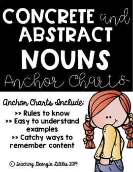 Preview of Distance Learning Concrete and Abstract Noun [ Anchor Chart ]