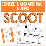 Concrete and Abstract Nouns Task Cards Scoot Activity with
