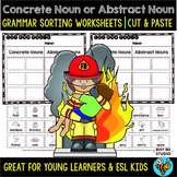Concrete and Abstract Nouns Sort | Cut and Paste Worksheets