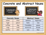 Concrete and Abstract Nouns Worksheet AND Poster or Anchor Chart