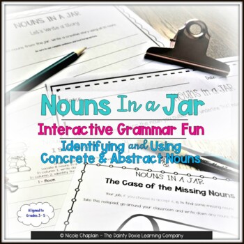 Preview of Concrete and Abstract Nouns Worksheets