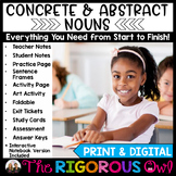 Concrete and Abstract Nouns Worksheets, Activities, Practi