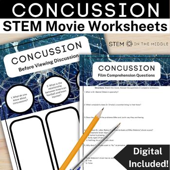 Preview of Concussion Movie Guide for Nervous System, Bioethics, and Black History Month