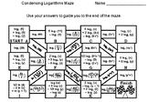 Condensing Logarithms Activity: Math Maze