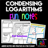 Condensing Logarithms FUN Notes Doodle Pages