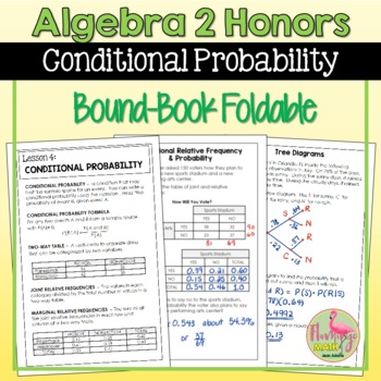 Preview of Conditional Probability Foldable (Unit 12)