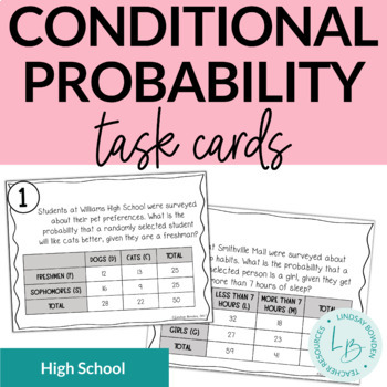 Preview of Conditional Probability Task Cards
