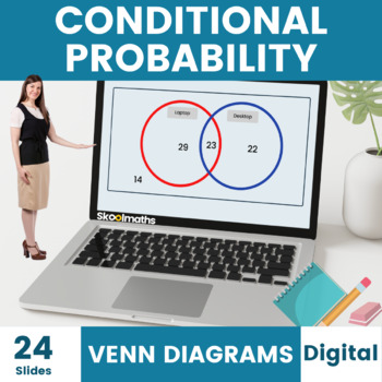 Preview of Conditional Probability - Venn Diagrams with Worksheets CCSS HSS-CP.A.3