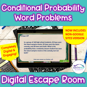 Preview of Conditional Probability Word Problems Digital Escape Room