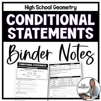 Preview of Conditional Statements - Binder Notes for Geometry
