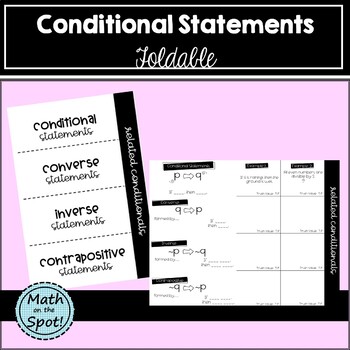 Preview of Conditional Statements Foldable