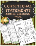 Conditional Statements ~ Zombie Coloring Page