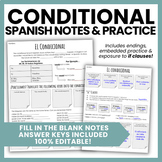 Conditional Tense Spanish Notes & Practice | Practice with