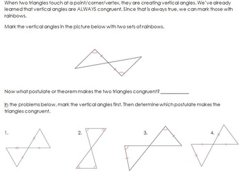Conditions For Triangle Congruence Handout