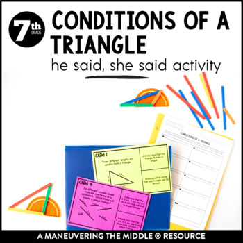 Preview of Conditions of a Triangle Activity | Constructing Triangles Error Analysis