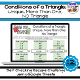 Conditions of a Triangle: Unique, More than One, No Triang