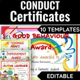 Conduct Certificates and Awards