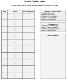 Conduct Chart / School-Parent Behavior Communication