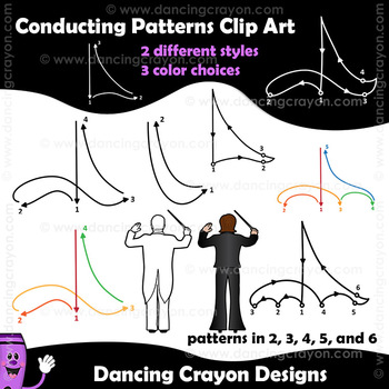Preview of Conducting Patterns and Conductors Clip Art
