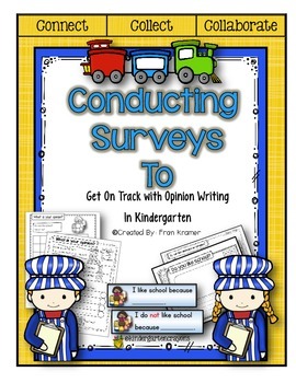 Preview of Conducting Surveys to Get on Track With Opinion Writing In Kindergarten