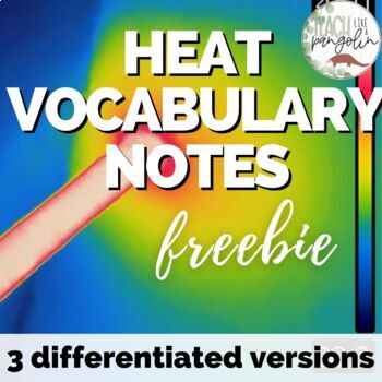 Preview of Conduction Convection Radiation Differentiated Vocabulary Notes FREEBIE!