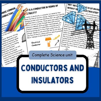 Preview of Conductors and Insulators Worksheet | Reading passages | Activities