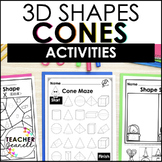 Cone | 3D Shapes Worksheets | Shape Recognition Activities