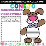 Conejo Escritura y manualidad Easter Bunny Writing Craft Spanish