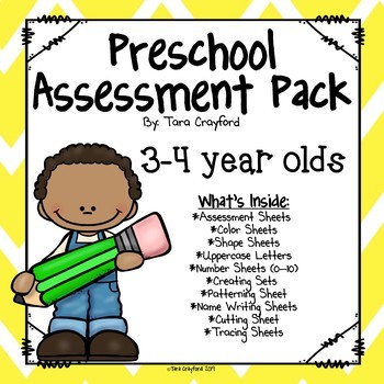 Preview of Conference Assessment Pack for Prek 3 and 4 year olds