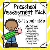 Conference Assessment Pack for Prek 3 and 4 year olds