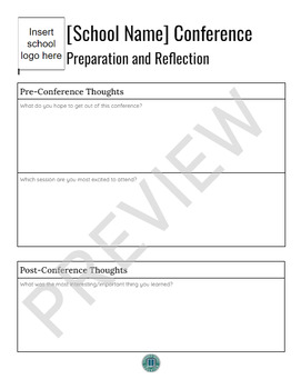 Preview of Conference Attendance Protocol--Customizable for School Branding